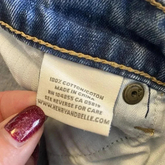 Henry & Belle Paxton Jeans Women's Size 32 Blue Mid Rise Med Wash Whisker Faded - Picture 6 of 11